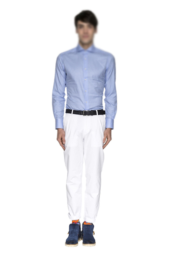 修身款格纹正装衬衣