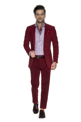 戗驳领1扣丝绒意式**套装