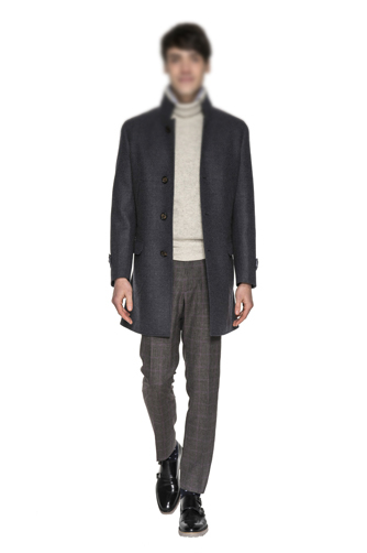 立领休闲长大衣